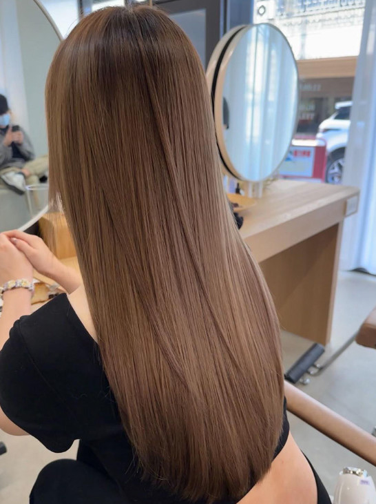 縮毛矯正效果示意圖